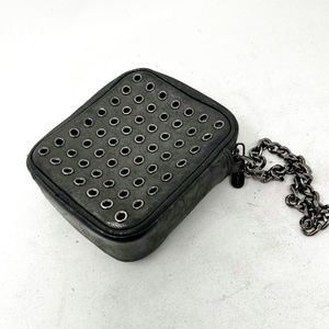 MICHAEL KORS Gunmetal wristlet with studded detail